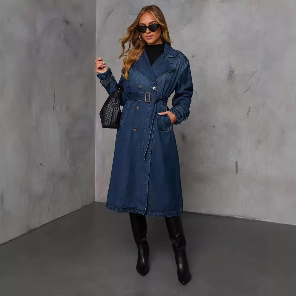 Damen Jeans Trenchcoat – Stilvoll & Modern