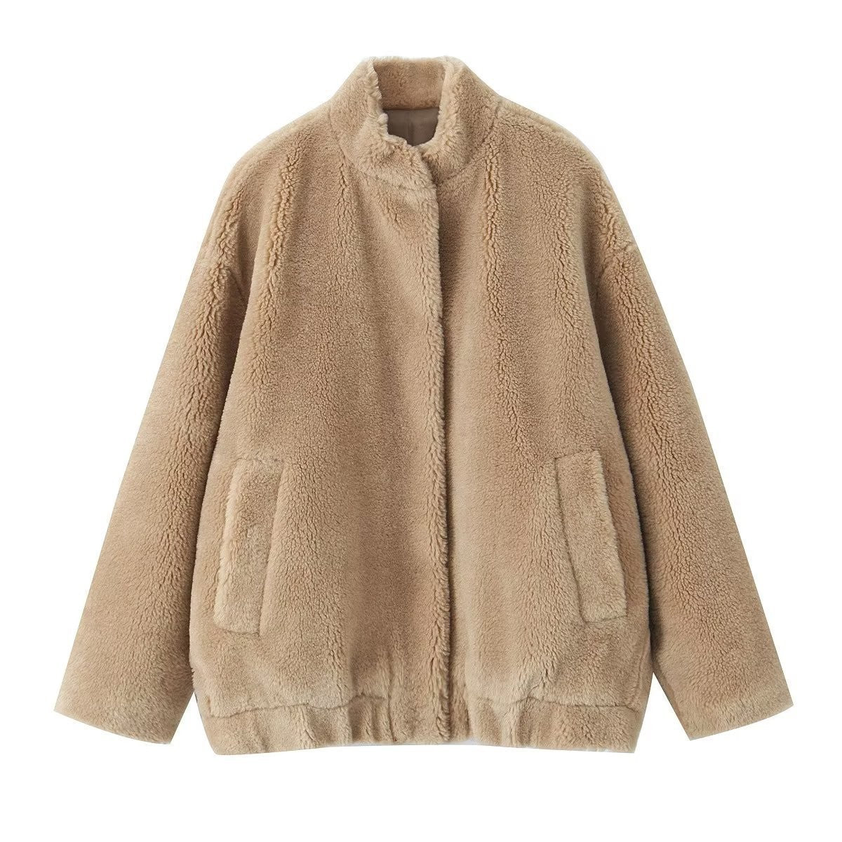 Flauschige Bomberjacke für Damen