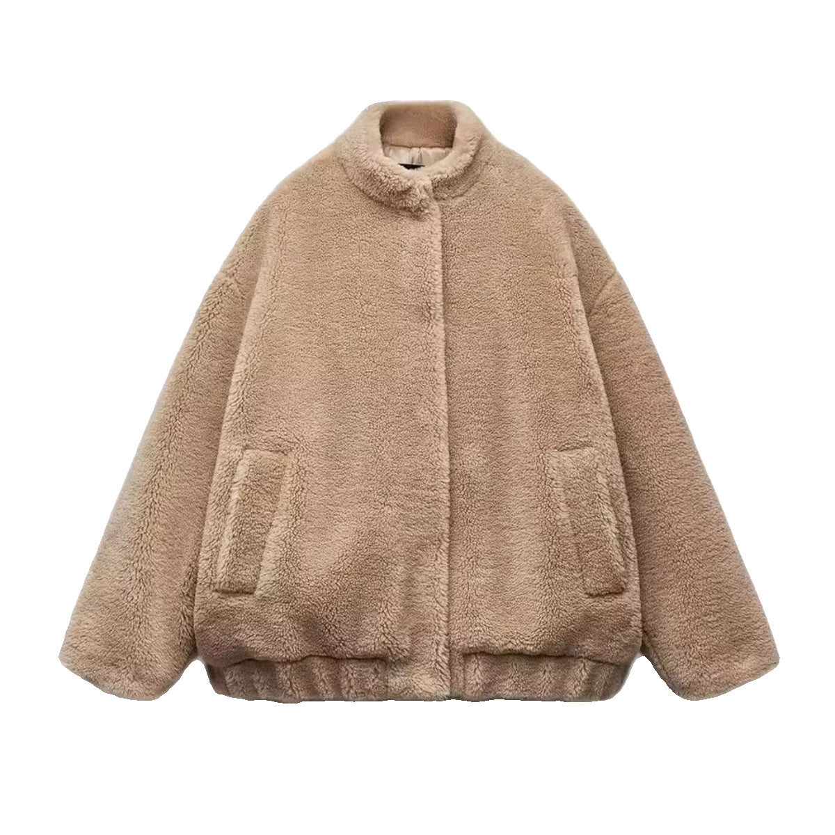 Flauschige Bomberjacke für Damen