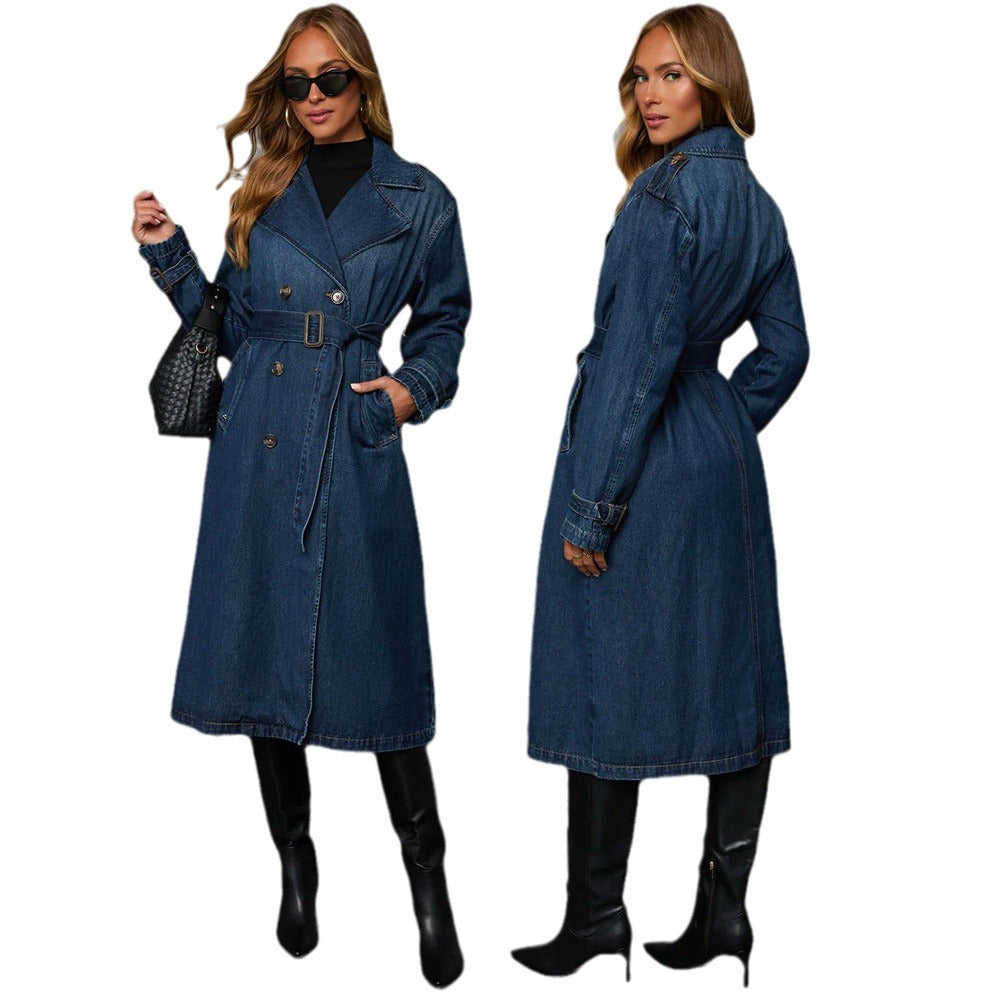Damen Jeans Trenchcoat – Stilvoll & Modern