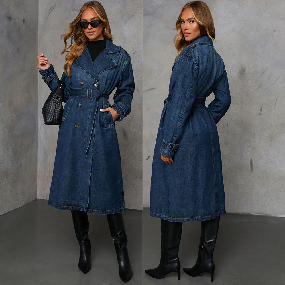 Damen Jeans Trenchcoat – Stilvoll & Modern